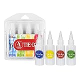 Jinmoioy 4色 絞り染め タイダイ染め タイダイキット 染色セット DIY 子供用 綿・麻用 染め粉 布用 染色キット 色落ちしない 非毒性ネクタイ染料キット 衣類染料キット 古着リフォーム 初心者 子供用 大人用