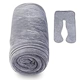 Awesling U型抱き枕カバー U型枕 専用カバー140x80cm 洗える グレー