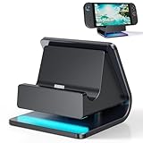TanReginal Nintenndoスイッチ2用充電ステーション、NS2用ポータブル充電ドックスタンド、スイッチ2用充電器ステーション —「マルチモード照明、内蔵スマートチップ、最適な傾斜角度」