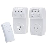 COOLEAD スーパースイッチ ワイヤレスリモート　リモコン 家庭用 USプラグ 電源タップ (コンセント2台セット)