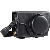 MegaGear Ever Ready Leather Camera Case for Panasonic LUMIX DC-ZS70 or DC-TZ90 (Black) [並行輸入品]