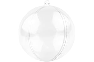 MIKAILE オーナメント ボール 8cm クリスマス 透明 中空 ボール 充填可能 手作DIY (20個)