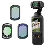 Haoge 磁気フィルターセット DJI Osmo Pocket 3用、1/4 ブラック拡散、光パルス低減フィルター、可変ND 2-32、LCDスクリーンプロテクター、マルチコーティングHD光学ガラスが含まれます。