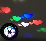 多色のハート形の移動景色は結婚式のクリスマス・パーティの屋外の庭のスポットライトのためにつく (RGB)