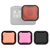 SOONSUN レンズフィルター3点セット GoPro Hero 5 6 7 ブラック - ND8 レッド マゼンタ - ニュートラルデンシティNDとシュノーケリングフィルターキット 屋外&水中写真撮影用