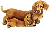High Quality Enchanted Story Fairy Garden Dachshund and Puppy Outdoor Statue