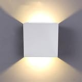 bennyue LED ウォールライト 室外照明 壁掛け 照明 装飾用ライト ブラケットライトled壁灯 高輝度 省エネ 照明器具 ホワイト 屋外照明/軒先/壁掛け/庭先/玄関周り 装飾用ライト 防水