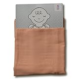 めんぷます田 赤ちゃんのガーゼケット ほおずき色 85×110cm 綿100% 日本製