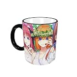 五等分の花嫁 マグカップ 電子レンジ コーヒーマグ コーヒーカップ 耐熱 保温 耐冷 朝食カップ アニメ グッズ 雑貨 大容量 330ml 軽量 誕生日 プレゼント Black