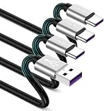 USB Type C ケーブルUSB2.0 タイプc ケーブル 標準仕様 急速充電 高速データ転送同期 Xperia XZ/XZ2, Galaxy S9/S8/A3/A7/A9/C5/7pro/C9, Nexus 5X/6P, タイプC全機種対応 (シルバー, 15ft)…