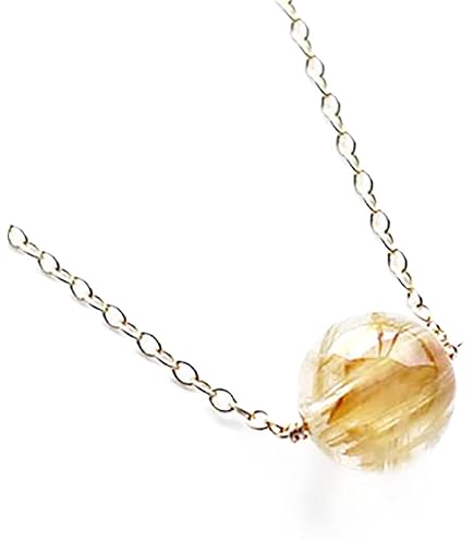 夢幻品質❣️天然石の王者ゴールドルチル紐ネックレス60cm 厳選品質ネックレス】最強天然石数珠 浮彫皇帝龍本水晶プレート