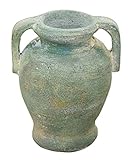 azi-azi ハンドメイド 小さなテラコッタ ミニチュア壷 E 花瓶 グリーン AT-165