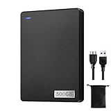 外付けHDD ハードディスク 外付け 500GB大容量 高速USB 3.0 ポータブルハードディスク HDD 静音設計 持ちやすい外付けhdd PC/TV/Mac/XBox/PS4適用に対応 テレビ録画 収納袋