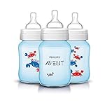 Philips AVENT Classic+ 9 Ounce Bottles - Blue Crab by Philips AVENT