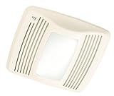 Nutone QTXN110SL Ultra Silent Humidity Sensing Bath Fan 100W Light 4W Nightlight 110 CFM by Broan-Nu