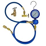 LeakSaver R290 & R600A 充電マニホールドホースとゲージセット K28(ICOR) 缶タップバルブとピアス缶タップ HVACツールキット 米国製
