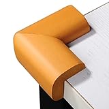 [Jiyaru] 8個セット コーナークッション超弾力 コーナーパッド厚手 けが防止 ベビーガード ライトブラウン