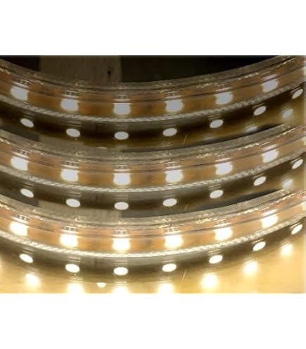 Amazon.co.jp : LEDテープライト 調光対応 電球色 100V直結 5M 5050