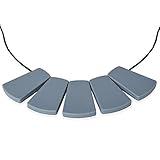 Lil' Jumbl Baby Teething Necklace | Organic Food Grade Silicone | BPA-Free (Gray) [並行輸入品]