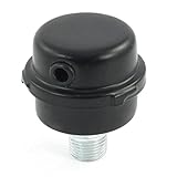 空気圧縮機フィルタ，SODIAL(R)圧縮機20ミリメートル径の雄ネジインテークサイレンサー空気、ブラック