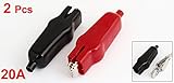 uxcell マルチメーター用ワニ口クリップ　パワーメータ用オプション　電子検定　赤黒　2本入　20A