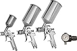 新しいプロフェッショナル4pc HVLPエアスプレーガンセット重力カーペイントペイントキット