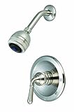 Aviditi Olympia Series P-2342T-BN Accent Single Lever Handle Shower Trim Set with Pulsating ABS Show