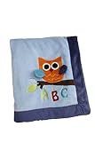 NoJo by Jill McDonald Abc with Me Appliqued Coral Fleece Blanket by NoJo