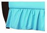 American Baby Company 100% Cotton Percale Ruffled Crib Skirt, Aqua