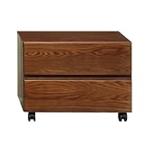 ブラウン／Lebul プリンターワゴン ワゴン 収納 木製 天然木 シンプル ナチュラル ブラウン キャスター付