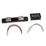 Flameer 電圧計　電流計　高品質　シャント付　LED　パネルメータ　デジタル　DC 0-100V 50A　赤　