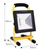 充電式LED投光器 Amilliastyle ポータブル投光器 LED作業灯 軽量 LEDライト 充電式ライト 防水 バッテリー内蔵 アウトドア 看板灯 夜釣り キャンプ 夜間作業などで大活躍 1年保