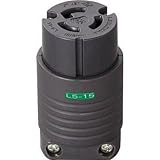明工社:明工 接地2P15A引掛コネクターボデー(L5-15)15A.125V(黒) MH8151B 型式:MH8151B
