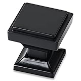 Southern Hills Square Black Cabinet Knobs, Pack of 5, Black Cabinet Hardware, Drawer Pulls, SHKM002-