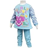 ガールズベビー[Blue Mart(ブルーマート)]女の子|女児|子供|裏起毛スウェット上下セット|パジャマ95cm|ターコイズ