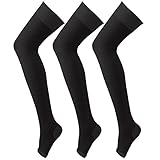 オヤスリムプラチナイト (【オーバーニー】M, ブラック【3足セット】)