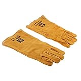 Lovoski 手袋　保護　電気溶接用　熱や磨耗に強い　2層　耐久性　快適性　牛革　イエロー