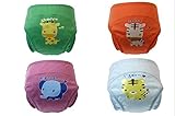 2017新しいアンチ漏れトレーニングパンツトイレトレーニングベビー幼児キュート4レイヤーパンツ再利用可能な4個のセット