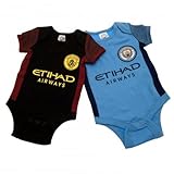 Manchester City F.C. マンチェスター シティ F.C. 2パック ボディスーツ ST / ベビー ロンパース 半袖 (6-9ヶ月(74cm)