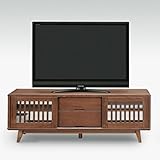 和風モダン 幅150cm 脚付き ロータイプテレビボード ブラウン 完成品