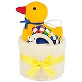 出産祝い ベビーギフト granpapa（グランパパ） おくるみブランケット 木のラトル オルゴール アヒルオルゴール ハリネズミ ファーストケーキ ギフトセット 男女兼用