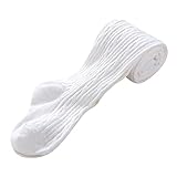 キッズ ニットタイツ 選べる11色 足付き 子供タイツ hibote ホワイト XS/75-95CM