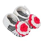 (ビグッド)Bigood ベビーサンダル キッズサンダル ニット靴 赤ちゃん用 新生児 ボタン二色花付き手作り 超可愛いルームシューズB