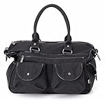OiOi Black Wash Carry All Diaper Bag with Patent Trim - Style 6602 by OiOi [並行輸入品]