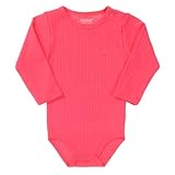 デンマークの子供服ブランド FIXONII オーガニックコットン 長袖 ボディスーツ 綿１００％ コーラルレッド 62ｃｍ