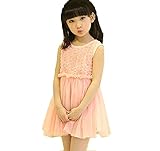 【可愛いお花のドレス】こども キッズ ドレス フォーマル ワンピース 衣装 発表会 結婚式 七五三 ティアラ 花 フラワー ピンク 記念 撮影 誕生日 バースデー セレモニー チュール (02:ピンク