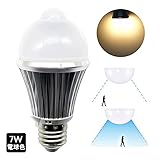 GodLight LEDセンサーライト E26口金 7W 電球色 明暗センサー 人感センサー 省エネ 自動点灯　自動消灯 赤外線センサーライト