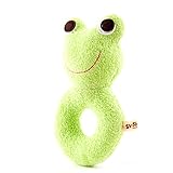 シシュノン パイル がらがら ニギニギ かえる 日本製 13cm グリーン