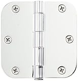 Cosmas光沢クロムドアヒンジ3.5 "インチx 3.5 "インチwith 5 / 8 "インチ半径コーナー