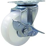 TRUSCO(トラスコ) 台車用キャスター φ100 ナイロン車 自在ストッパー付 TYSG-100NS